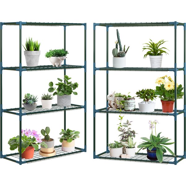 Outsunny Plant Stand, 4-Tier Planter Holder w/ Steel Frame, for Multiple Plants Corner for Patio Garden Living Room Balcony | Aosom Ireland