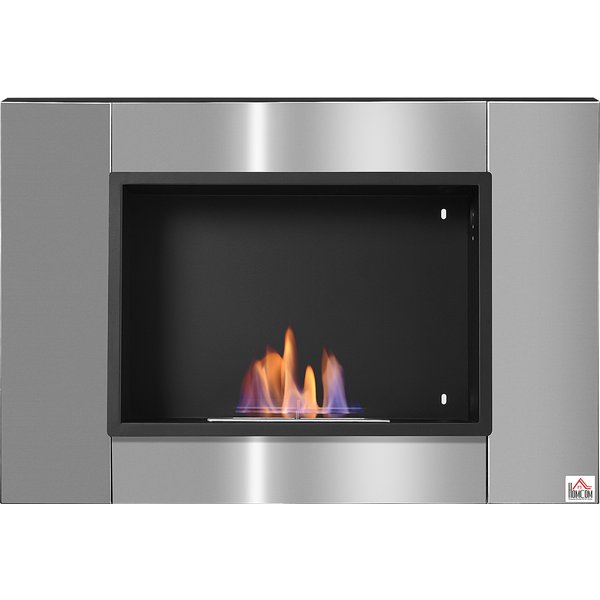 HOMCOM Fireplace Small Clean-Burning Fireplace with Safe and Clean-Burning Ethanol, 80L x 14W x 54H cm | Aosom Ireland