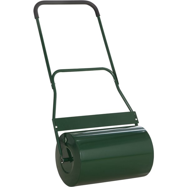 Steel Lawn Grass Roller Bar Collapsible Handle Water or Sand Fille 50L×32 cm 40L Green | Aosom Ireland