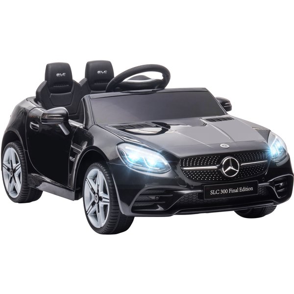 AIYAPLAY Mercedes Benz SLC 300 Licensed 12V Kids Electric Ride On Car w/ Parental Remote Two Motor Music Light Wheel for 3-6 Years Black | Aosom Ireland
