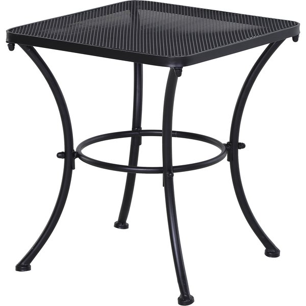 Outsunny Metal Square Outdoor Garden Bistro Table Black|Aosom Ireland