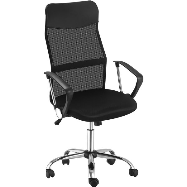 HOMCOM Bürostuhl mit Netz, höhenverstellbarer Schreibtischstuhl, ergonomischer Gaming Stuhl, Drehstuhl mit Wippenfunktion, Schwarz Aosom.de