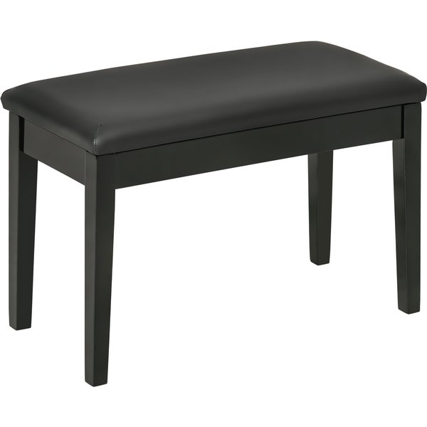HOMCOM Piano Bench, Piano Stool for 1 Person, Padded, Black Wooden Legs | Aosom Ireland