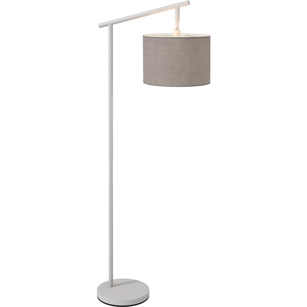 HOMCOM Modern Floor Lights with 350° Rotating Lampshade, Floor Standing Lamp for Living Room and Bedroom, LED Bulb Included, Grey | Aosom Ireland