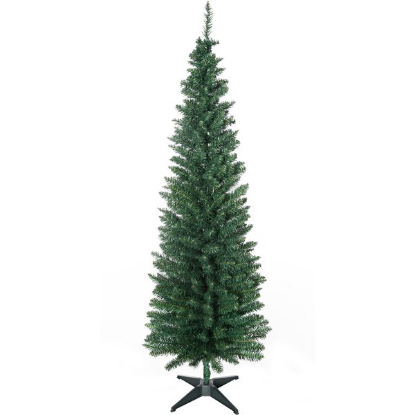 HOMCOM 2.1m Tall Christmas Pine Tree Artificial Easy Assembly Holiday Décor W/ Stand | Aosom Ireland