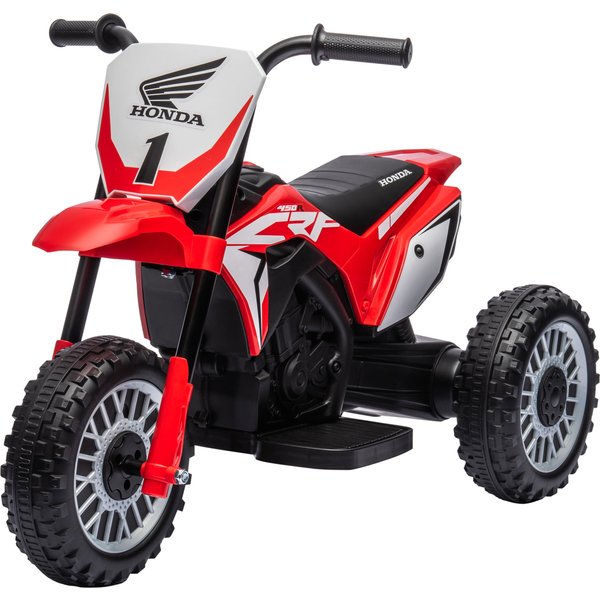HOMCOM 6V Kids Motorbike, 3 Wheels Kids Electric Bike with Horn, Startup Sound for Ages 18-36 Months - Red | Aosom Ireland