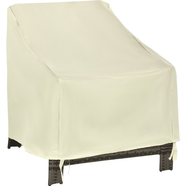 Outsunny Chair Cover Waterproof Durable for Outdoor Furniture Protection 600D Oxford Cloth Wicker Protector | Aosom Ireland