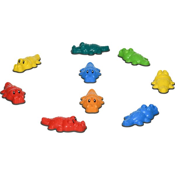 ZONEKIZ 9PCs Kids Stepping Stones, Crocodile Design with Anti-slip Edge Balance River Stones, Indoor Outdoor, Stackable | Aosom Ireland