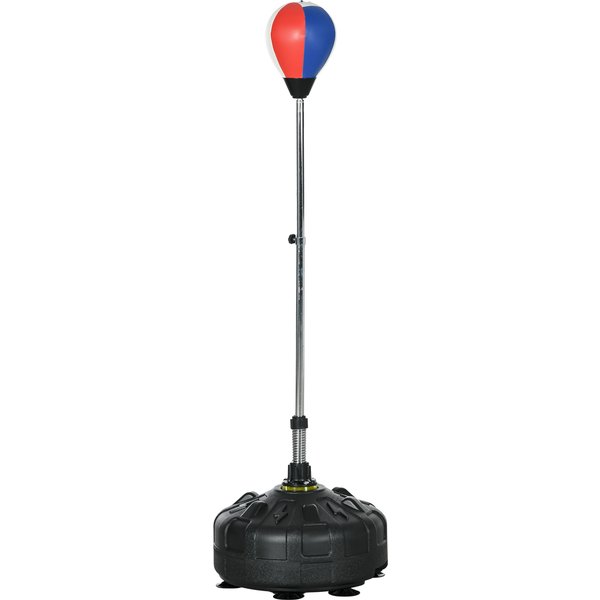 SPORTNOW Punching Ball, Height Adjustable 147-165cm, Fillable Base, Steel, Black+Red+White | Aosom Ireland