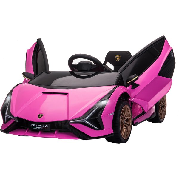 Kids Electric Ride On Car HOMCOM Compatible 12V Battery-powered Lamborghini SIAN Toy w/ Parental Remote Control Lights for 3-5 Years Old | Aosom Ireland
