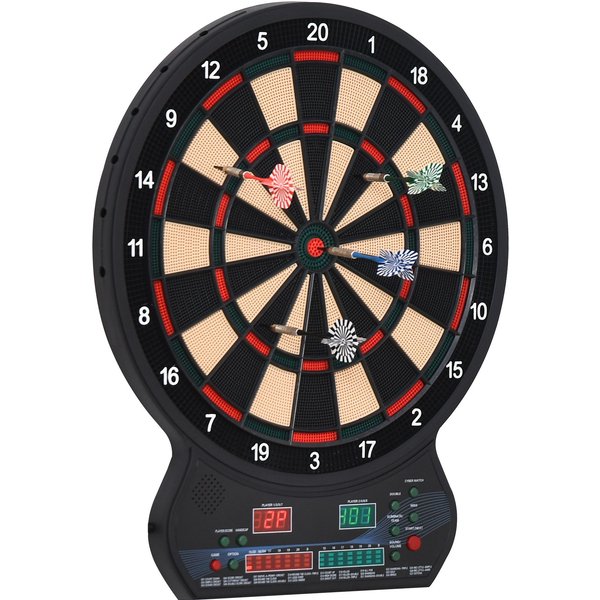 HOMCOM LED Dartboard Electronic Scoreboard 8 Players 27 Games Family Fun w/ 12 Darts 30 Heads Home Office Classic Game | Aosom Ireland