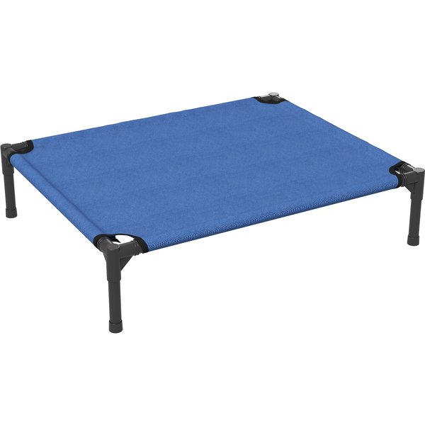PawHut Medium Elevated Dog Bed, Portable with Metal Frame, Comfortable Raised Pet Bed, Blue, Perfect for Outdoor Use | Aosom Ireland