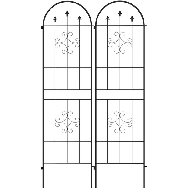 Outsunny Metal Trellis Set of 2, Garden Trellis for Climbing Plants Support Frames, Arrow Design | Aosom Ireland