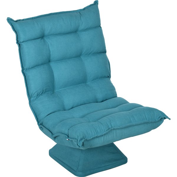 HOMCOM Bodenstuhl Verstellbares Bodensofa drehbar Meditationsstuhl Relaxsessel Lazy Sofa für Wohnzimmer & Büro Blau Aosom.de