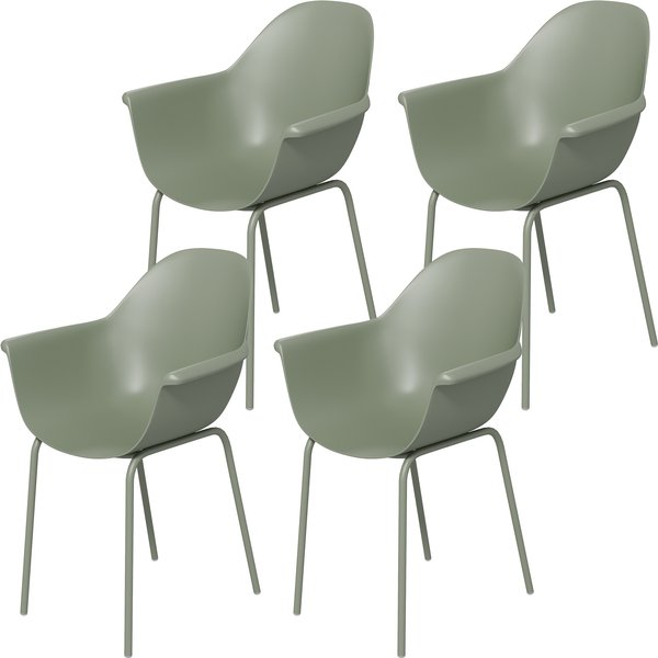 Outsunny 4-Piece Set Garden Chairs Outdoor Chairs Garden Chair, Modern Design, 59 cm x 55 cm x 84 cm, Green | Aosom Ireland