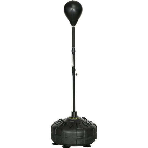 SPORTNOW Punchingball höhenverstellbar 145-180 cm, Boxsack mit Saugnapf, Speedball für effektives Training, Kunstleder schwarz Aosom.de