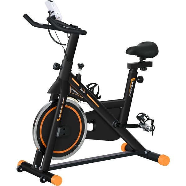HOMCOM Exercise Bike, Indoor Cycling Bike for Home Use, Stationary Bike w/ LCD Display & Heart Rate Sensor, Fitness Bike for Home, Gym | Aosom Ireland