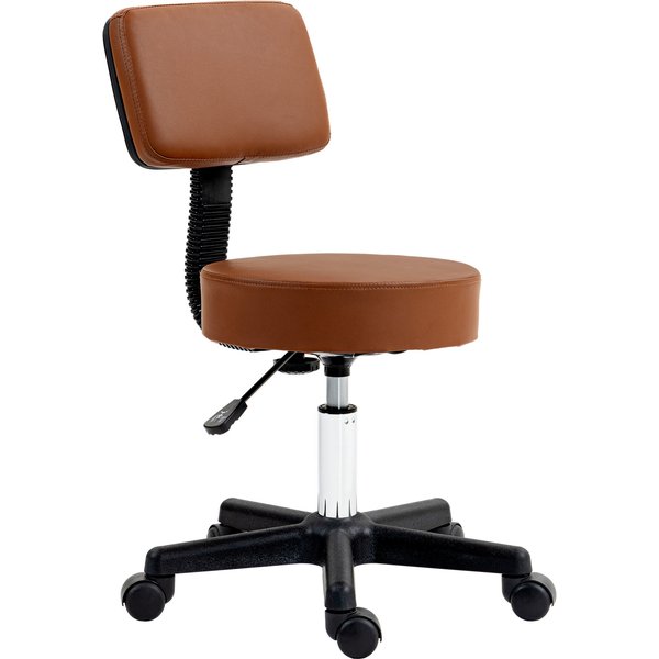 HOMCOM Beautician's Swivel Salon Chair w/ Padded Seat Back 5 Wheels Adjustable Height Salon Hairdressers Tattoo Spa Rolling Cushion 48cm | Aosom Ireland