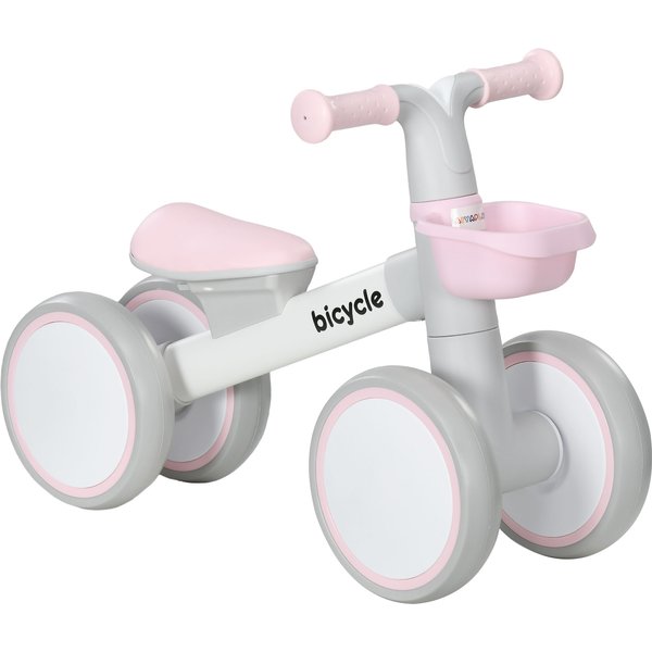 AIYAPLAY Kids Balance Bike for 1-3 Years Old with Adjustable Seat, Silent Wheels, Pink | Aosom Ireland