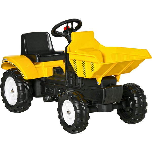 HOMCOM Kids Ride on Tractor No Power Pedal Go Kart with Manual Control Bucket for 3-6 Years Old | Aosom Ireland