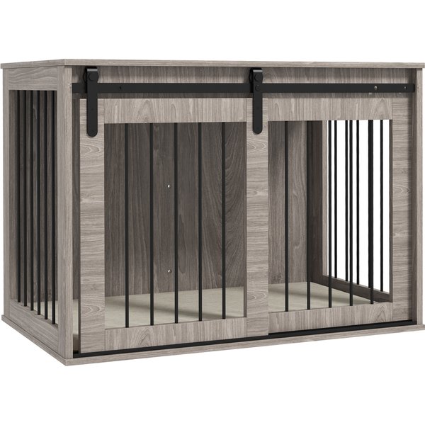 PawHut Dog Crate Furniture with Removable Cushion for Large-Sized Dogs, 100 x 60 x 63 cm, Brown | Aosom Ireland