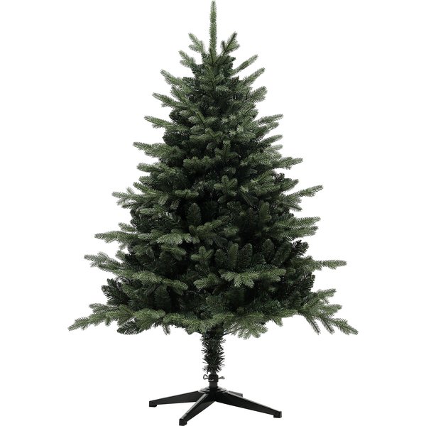 HOMCOM 5ft Artificial Spurce Christmas Tree with 1121 Branch Tips and Foldable Steel Base, Realistic Hinged Xmas Tree, Green | Aosom Ireland