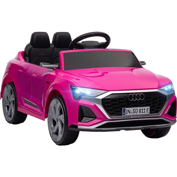 AIYAPLAY Audi Q8 e-tron Sportback Licensed 12V Ride on Car w/ Remote, 4 Spring Suspension Wheels, Headlights, Music, Horn - Pink | Aosom Ireland