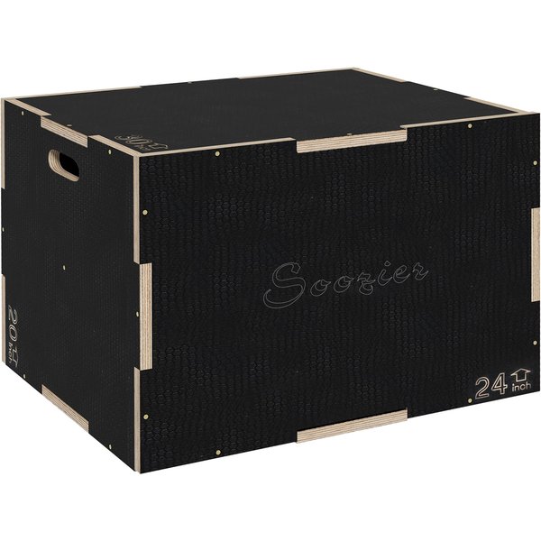 SPORTNOW 3-in-1 Wooden Plyo Box, Anti-Slip Plyometric Jump Platform, Step up Exercise Box w/ Handle Openings for Home Gym Training | Aosom Ireland