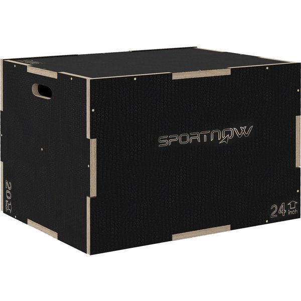 SPORTNOW 3-in-1 Wooden Plyo Box, Anti-Slip Plyometric Jump Platform, Step up Exercise Box w/ Handle Openings for Home Gym Workout Training | Aosom Ireland