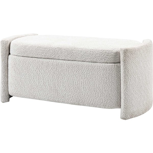 Homcom Banc Avec Rangement, Banc D'entréE, Banc à Chaussures, Rembourré, 105 Cm X 44 Cm X 45,5 Cm. CrèMe/Beige-image