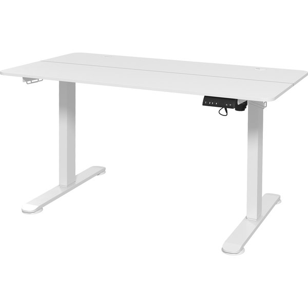 Vinsetto Bureau Debout RéGlable En Hauteur 140 Cm X 70 Cm X 116 Cm, Blanc-image