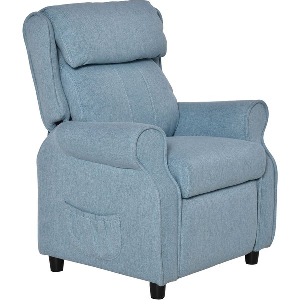 Homcom Fauteuil Enfant Canapé Pour Enfant Chaise Inclinable Avec Repose-Pieds Pour GarçOns Et Filles De 3-5 Ans Bleu 58 X 53 X 70 Cm-image