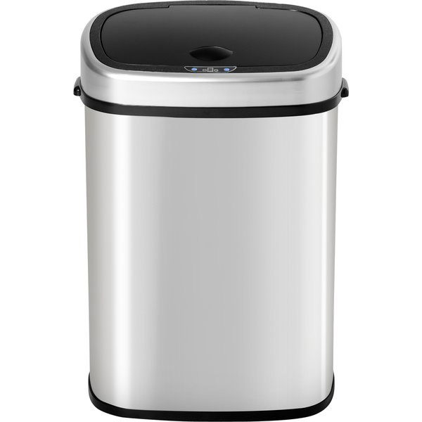 Homcom Poubelle Automatique Avec Capteur Infrarouge 48L Argent L40,5 X L29,5 X H57 Cm-image