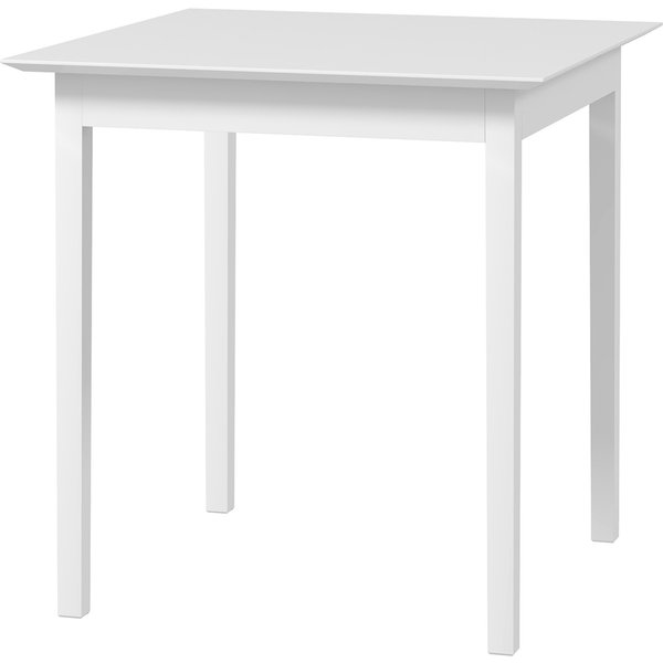 Homcom Table De Cuisine Table à Manger Carré, Design Moderne, 75 Cm X 75 Cm X 76 Cm, Blanc-image