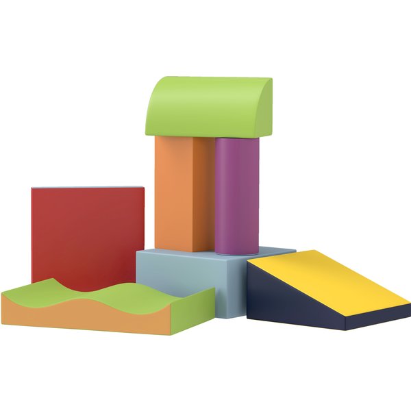 HOMCOM 7PCS Baby Motor Skills Module Baby Motor Skills Course in EPE foam for preschool kids, multicolor | Aosom Ireland