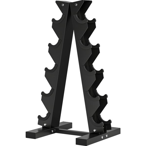 SPORTNOW Hantelständer Kurzhantelablage für 10 Kurzhanteln 5 Ebenen bis 100 kg belastbar für Fitness & Home Gym Aosom.de