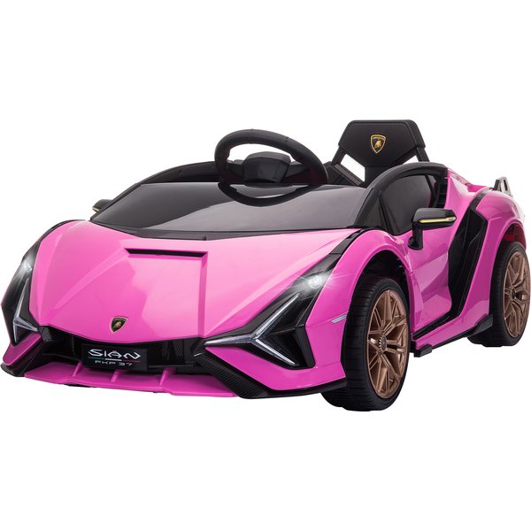 HOMCOM Kinderauto elektro SUV mit 3-Gang, Sicherheitsgurte, Fernbedienung, Musik(MP3/USB) Licht, für 37-60 Monate, Belastbarkeit 25kg, Pink Aosom
