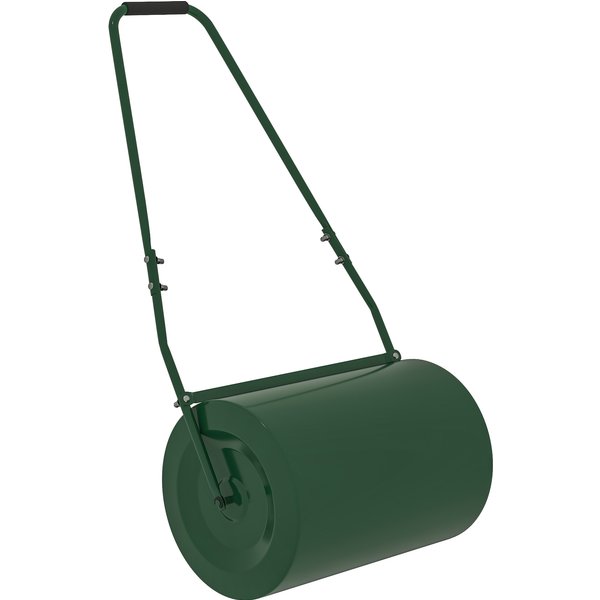 Outsunny 63 L Heavy Duty Water Or Sand Filled Φ30cm Garden Steel Lawn Roller Drum - Dark Green| Aosom Ireland