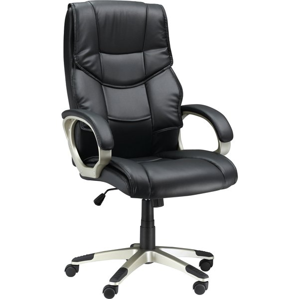 HOMCOM Bürostuhl höhenverstellbar 114–124H cm, mit Wippfunktion, ergonomischer Schreibtischstuhl Aosom
