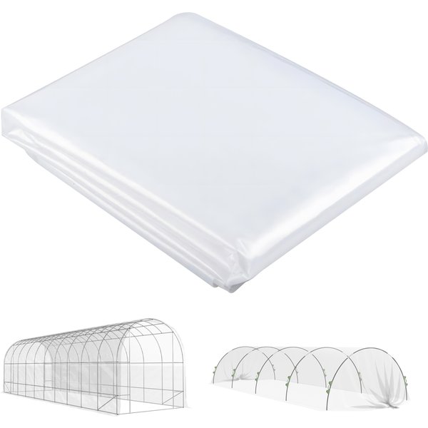 Outsunny Plastic Greenhouse Cover, Plant Cover, UV Resistant, Waterproof, 8 x 10 m | Aosom Ireland