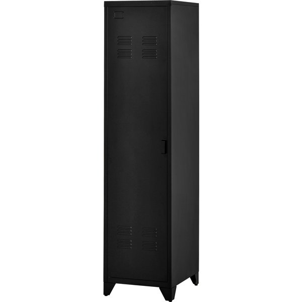 HOMCOM Garderobenschrank aus kompaktem Metall mit 3 Regalen, 1 Stange 43B x 50T x 180H cm im industriellen Stil Aosom
