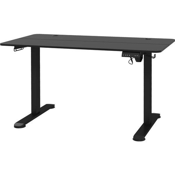 Vinsetto Bureau Debout RéGlable En Hauteur Bureau, 140 Cm X 70 Cm X 116 Cm, Noir-image
