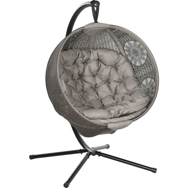 Outsunny Round Egg Basket Chair, with Steel Stand | Aosom Ireland