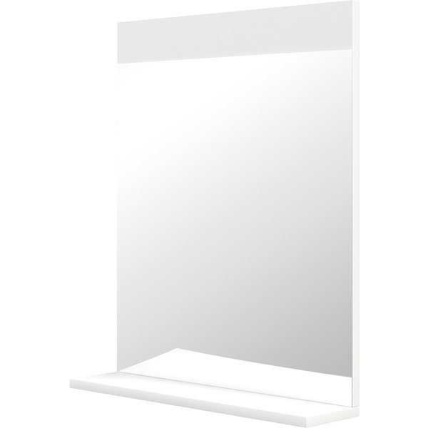 HOMCOM Badezimmerspiegel, Wandspiegel mit Regal, für Wohnzimmer, Schlafzimmer, 50 x 12 x 60 cm, weiß Aosom