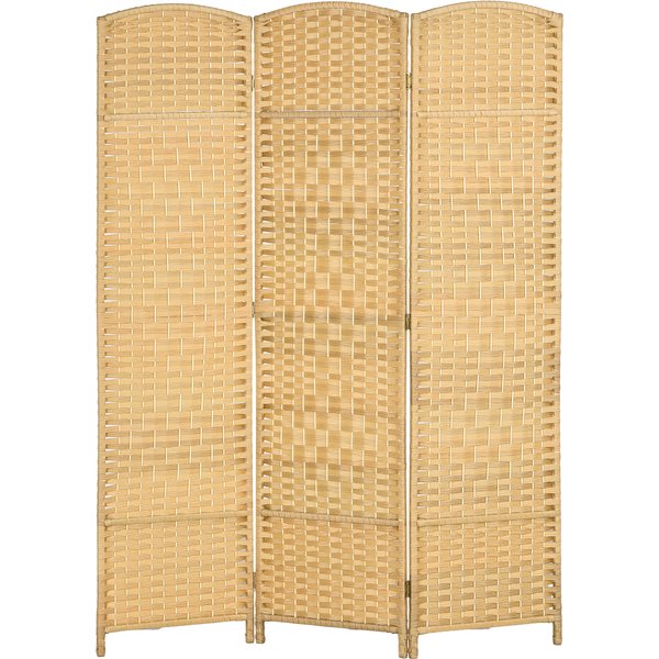 HOMCOM Innenraum-Paravent aus Holz, 3-teilig, 135 x 180 cm, faltbarer Raumteiler für Wohnzimmer, Schlafzimmer, Zuhause, Naturholz Aosom