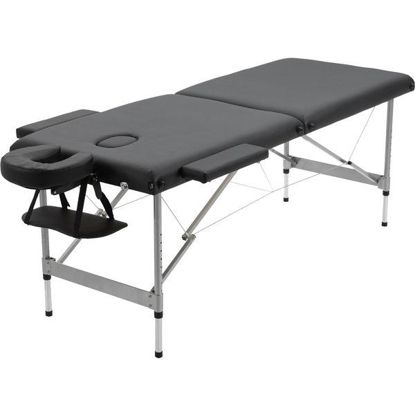 Homcom Table De Massage Pliante, Avec Ouverture Faciale, Accoudoirs, Repose-Mains, Table De Massage Mobile, 186 Cm X 71 Cm X 83 Cm-image