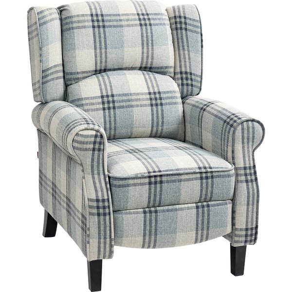 HOMCOM 160° Reclining Armchair, with Footrest, Cat Scratch Resistant, Grey Aosom UK
