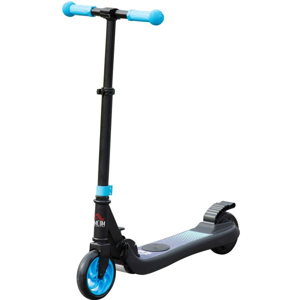 HOMCOM Folding Electric Scooter Adult E Scooter, 120W, with Rear Wheel Brake, 8km/h Maximum Speed, for Ages 6+ Years Old, Sky Blue | Aosom Ireland