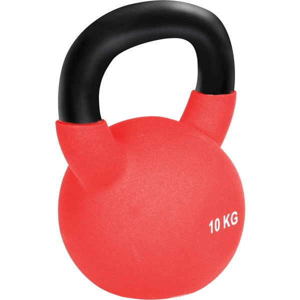 HOMCOM Soft Kettlebell, 10kg Kettle Bell with Non-Slip Handle for Home Gym Weight Lifting and Strength Training, Red