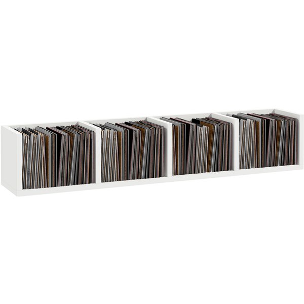 HOMCOM 95Lx17Wx16.5H cm Multi-Media Wooden Shelf-White | Aosom Ireland